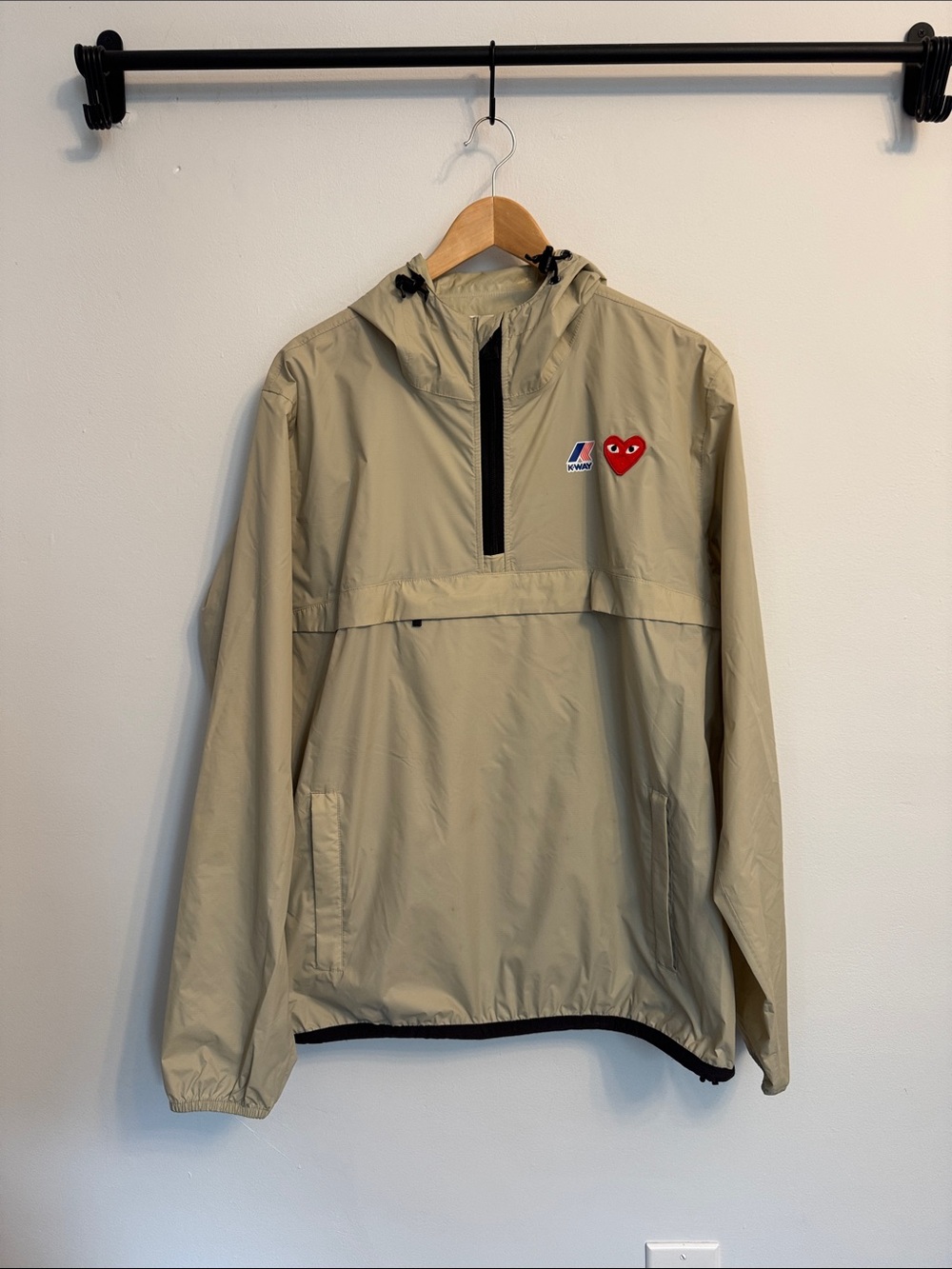 Comme des Garçons Play x K-way nylon pullover jacket